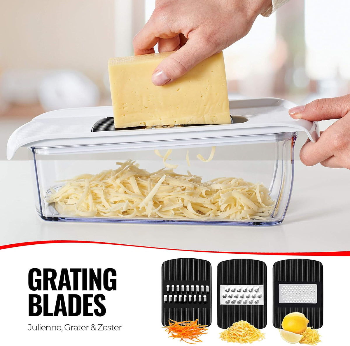 Pro Mandoline Vegetable Slicer, 6-in-1 Kitchen Prep Tool