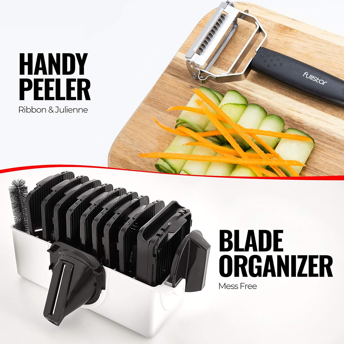 Pro Mandoline Vegetable Slicer, 6-in-1 Kitchen Prep Tool