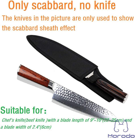 9"~10"Chef Knife Beef Knife Scabbard Sheath (Black Nylon)