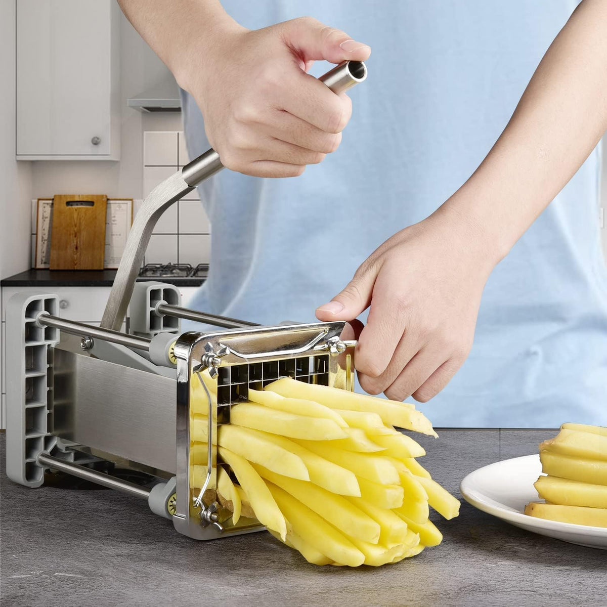 French Fry Cutter for Potatoes, 1/2 Inch Professional Grade