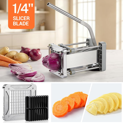 French Fry Cutter for Potatoes, 1/2 Inch Professional Grade