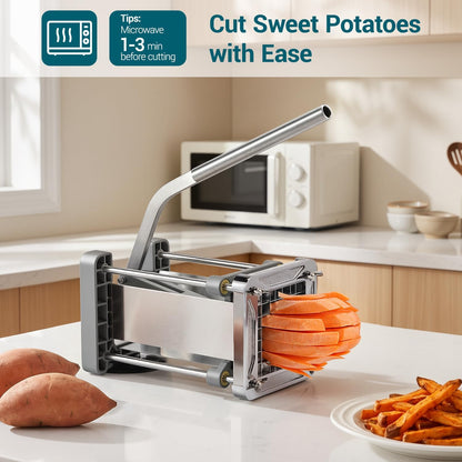 French Fry Cutter for Potatoes, 1/2 Inch Professional Grade