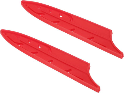ABS Safety Knife Cover Sleeves for 5" Paring Knife, Universal Chopping Edge Guard Blade Protector Sheath for Kitchen Bar, Red, 13cm L, Pack of 4