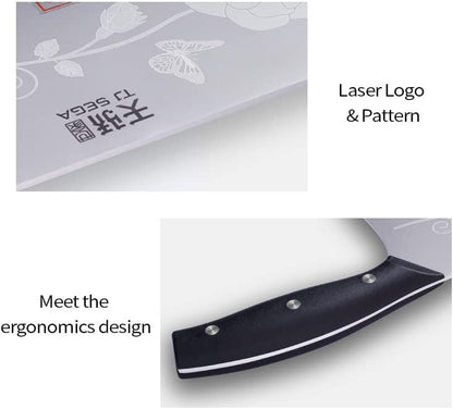 Meat Cleaver Knife 7.4 Inch, Ultra Sharp Chinese Chef's Knives, Full-tang Chopping Knife, 30Cr13 Steel Blade Thickness 2.5 mm, TJ SEGA Series TC1707