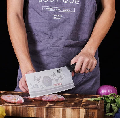 Meat Cleaver Knife 7.4 Inch, Ultra Sharp Chinese Chef's Knives, Full-tang Chopping Knife, 30Cr13 Steel Blade Thickness 2.5 mm, TJ SEGA Series TC1707