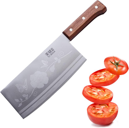 Meat Cleaver Knife 7.4 Inch, Ultra Sharp Chinese Chef's Knives, Full-tang Chopping Knife, 30Cr13 Steel Blade Thickness 2.5 mm, TJ SEGA Series TC1707