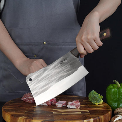 Meat Cleaver Knife 7.4 Inch, Ultra Sharp Chinese Chef's Knives, Full-tang Chopping Knife, 30Cr13 Steel Blade Thickness 2.5 mm, TJ SEGA Series TC1707