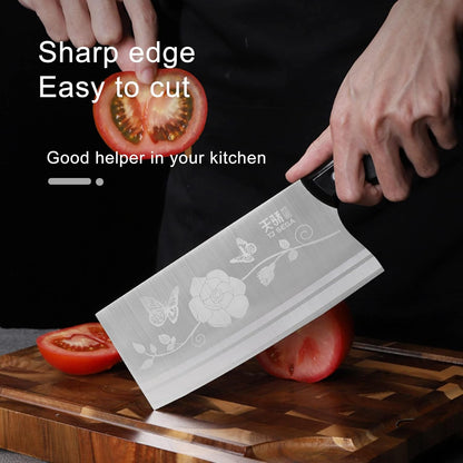 Meat Cleaver Knife 7.4 Inch, Ultra Sharp Chinese Chef's Knives, Full-tang Chopping Knife, 30Cr13 Steel Blade Thickness 2.5 mm, TJ SEGA Series TC1707