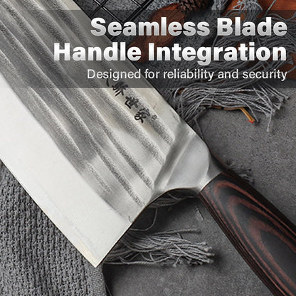 Meat Cleaver Knife 7.4 Inch, Ultra Sharp Chinese Chef's Knives, Full-tang Chopping Knife, 30Cr13 Steel Blade Thickness 2.5 mm, TJ SEGA Series TC1707