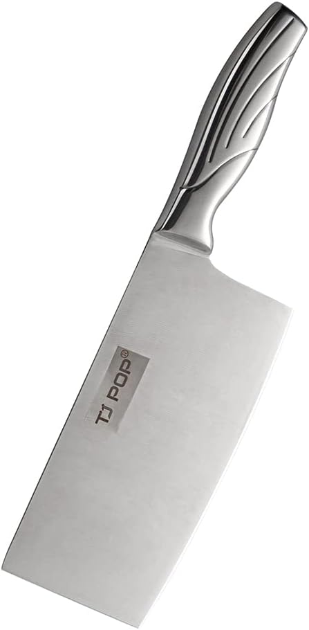 Meat Cleaver Knife 7.4 Inch, Ultra Sharp Chinese Chef's Knives, Full-tang Chopping Knife, 30Cr13 Steel Blade Thickness 2.5 mm, TJ SEGA Series TC1707