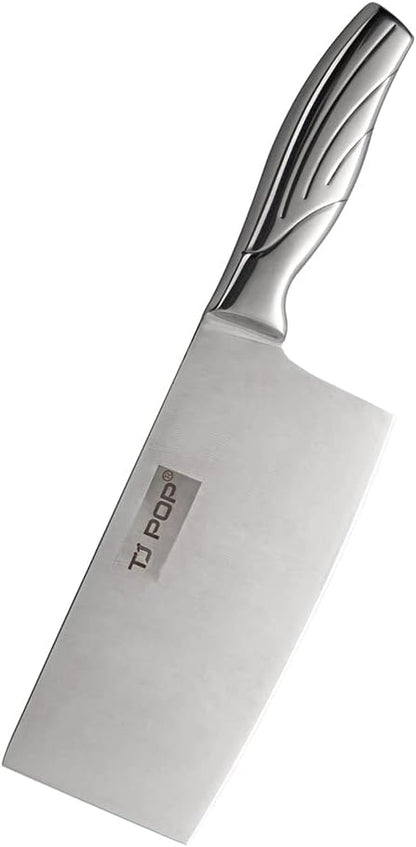 Meat Cleaver Knife 7.4 Inch, Ultra Sharp Chinese Chef's Knives, Full-tang Chopping Knife, 30Cr13 Steel Blade Thickness 2.5 mm, TJ SEGA Series TC1707