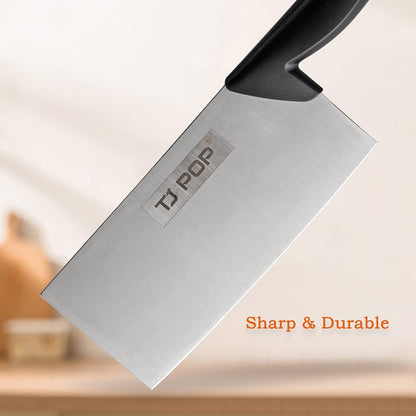 Meat Cleaver Knife 7.4 Inch, Ultra Sharp Chinese Chef's Knives, Full-tang Chopping Knife, 30Cr13 Steel Blade Thickness 2.5 mm, TJ SEGA Series TC1707