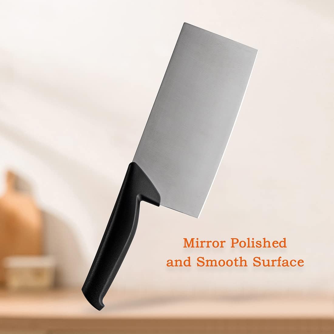 Meat Cleaver Knife 7.4 Inch, Ultra Sharp Chinese Chef's Knives, Full-tang Chopping Knife, 30Cr13 Steel Blade Thickness 2.5 mm, TJ SEGA Series TC1707
