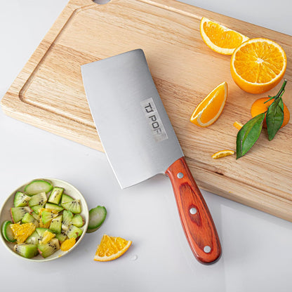 Meat Cleaver Knife 7.4 Inch, Ultra Sharp Chinese Chef's Knives, Full-tang Chopping Knife, 30Cr13 Steel Blade Thickness 2.5 mm, TJ SEGA Series TC1707
