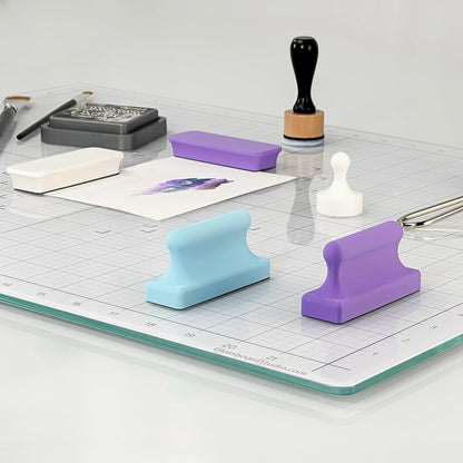 Mega Magnets - Neodymium - Heavy Duty, Colorful, Ergonomic, Ideal for Crafting, Quilting, and as Magnetic Knife Holders (4, Periwinkle Purple Pawn)