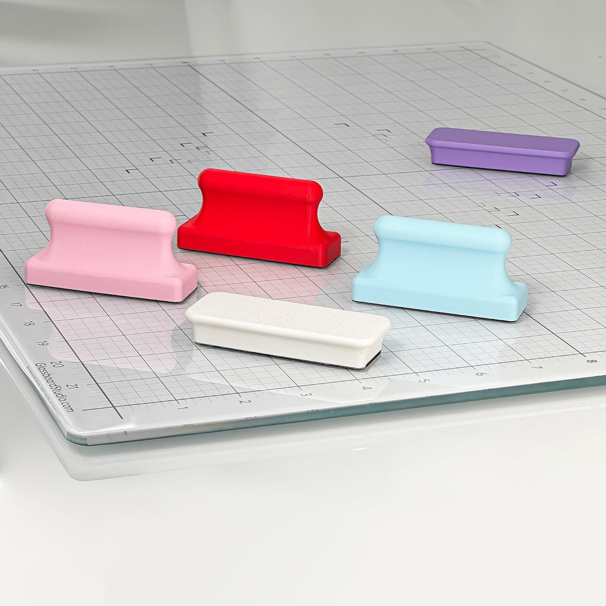 Mega Magnets - Neodymium - Heavy Duty, Colorful, Ergonomic, Ideal for Crafting, Quilting, and as Magnetic Knife Holders (4, Periwinkle Purple Pawn)