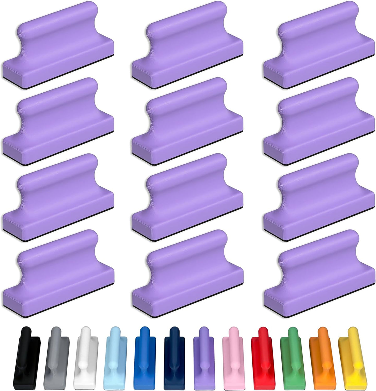Mega Magnets - Neodymium - Heavy Duty, Colorful, Ergonomic, Ideal for Crafting, Quilting, and as Magnetic Knife Holders (4, Periwinkle Purple Pawn)