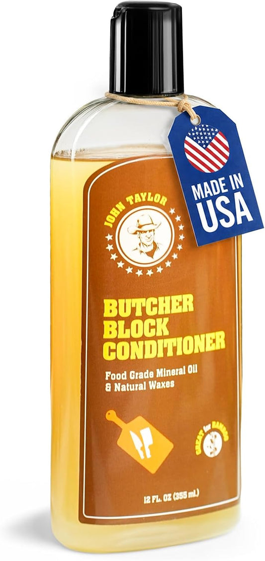 John Taylor Food Grade Mineral Oil Cutting Board Oil Wood Conditioner -12oz