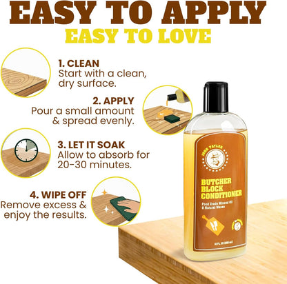 John Taylor Food Grade Mineral Oil Cutting Board Oil Wood Conditioner -12oz