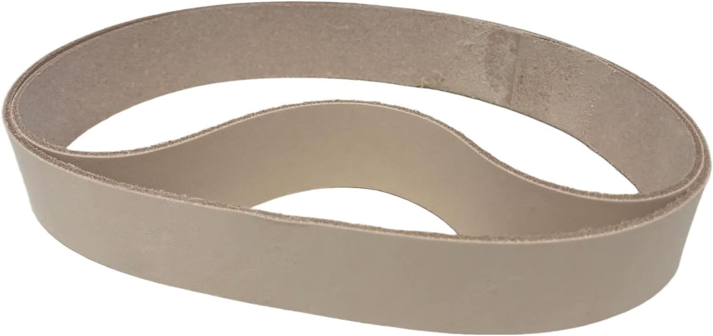1X18 inch 2 Pack Leather Honing Stropping Belt Fits Ken Onion Blade Grinding Attachment By Work Sharp with White and Green honing compound