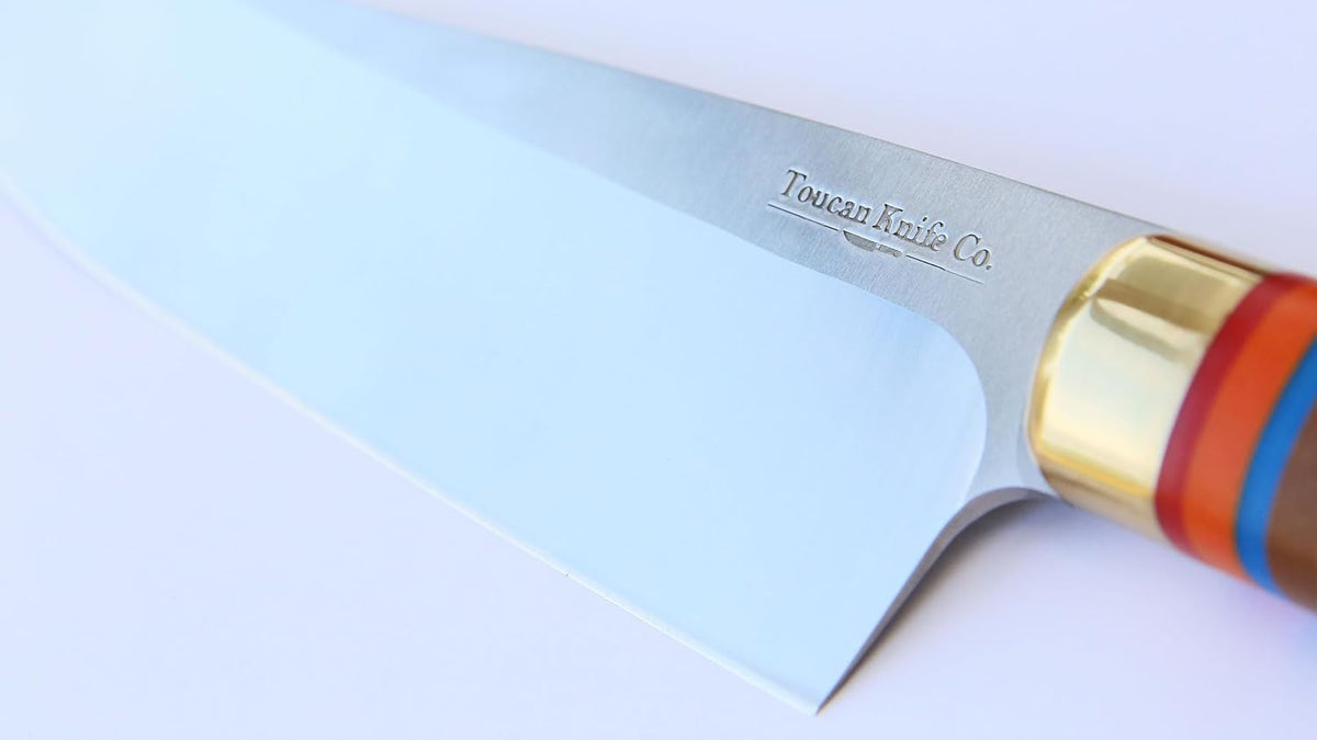 Chef Knife – 8-inch Blade Kitchen Knife – High-Hardness Japanese Steel Knives and Multicolored Handle – Ultra-Sharp Paring Knives – Birthday Gifts for Women and Men