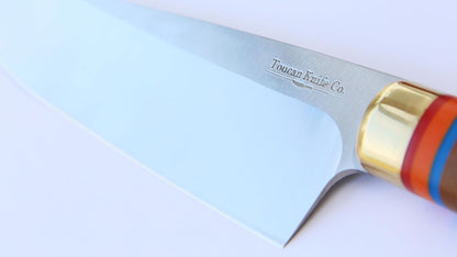 Chef Knife – 8-inch Blade Kitchen Knife – High-Hardness Japanese Steel Knives and Multicolored Handle – Ultra-Sharp Paring Knives – Birthday Gifts for Women and Men