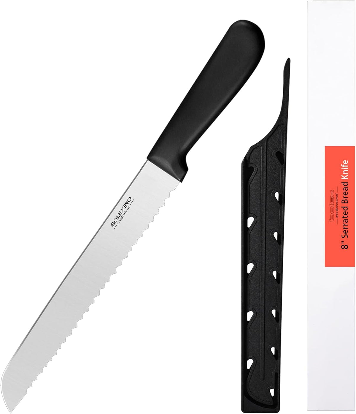 12 Inch Serrated Bread Knife for Homemade Bread, Stainless Steel Wide Wavy Edge Knife, Multi-Purpose Kitchen Knife, Efficient Cake Slicer, Ultra Sharp Baker's Knife for Cutting Crusty Breads, Cake