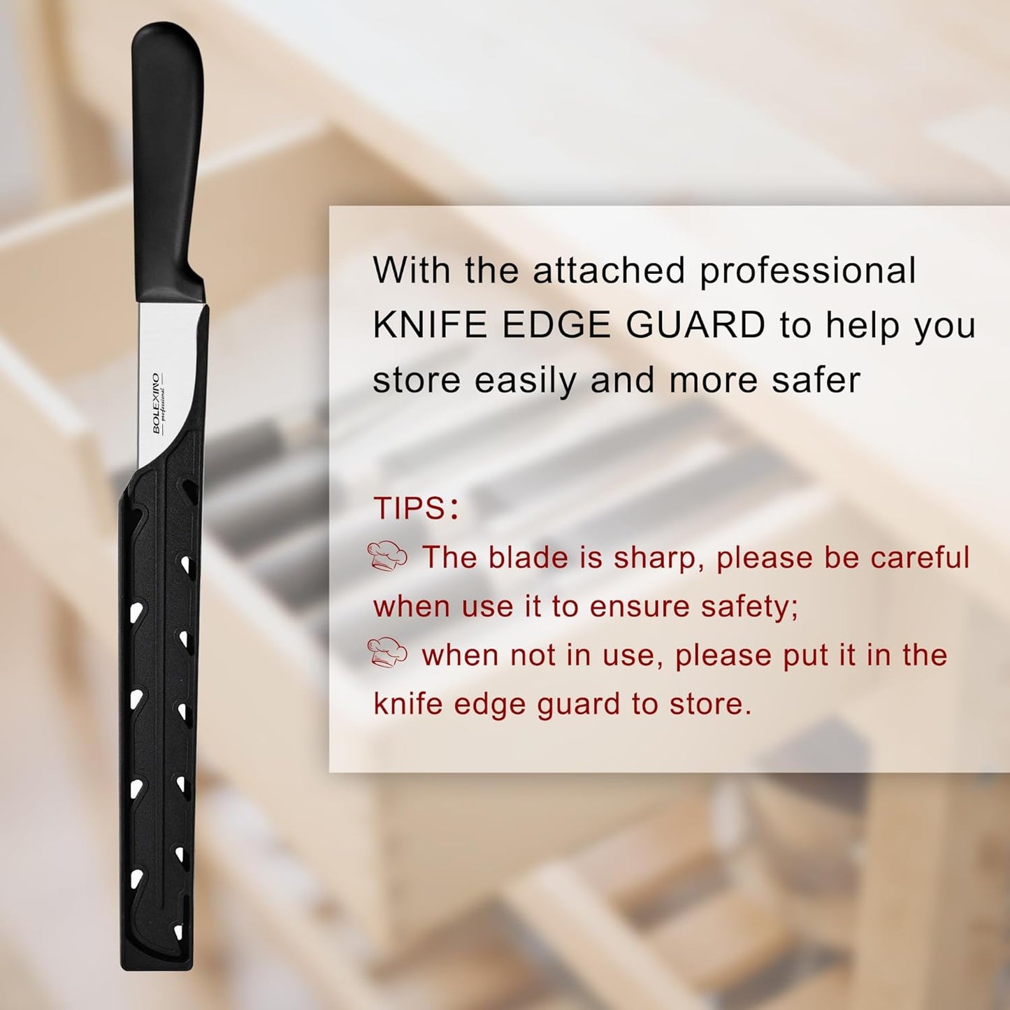 12 Inch Serrated Bread Knife for Homemade Bread, Stainless Steel Wide Wavy Edge Knife, Multi-Purpose Kitchen Knife, Efficient Cake Slicer, Ultra Sharp Baker's Knife for Cutting Crusty Breads, Cake