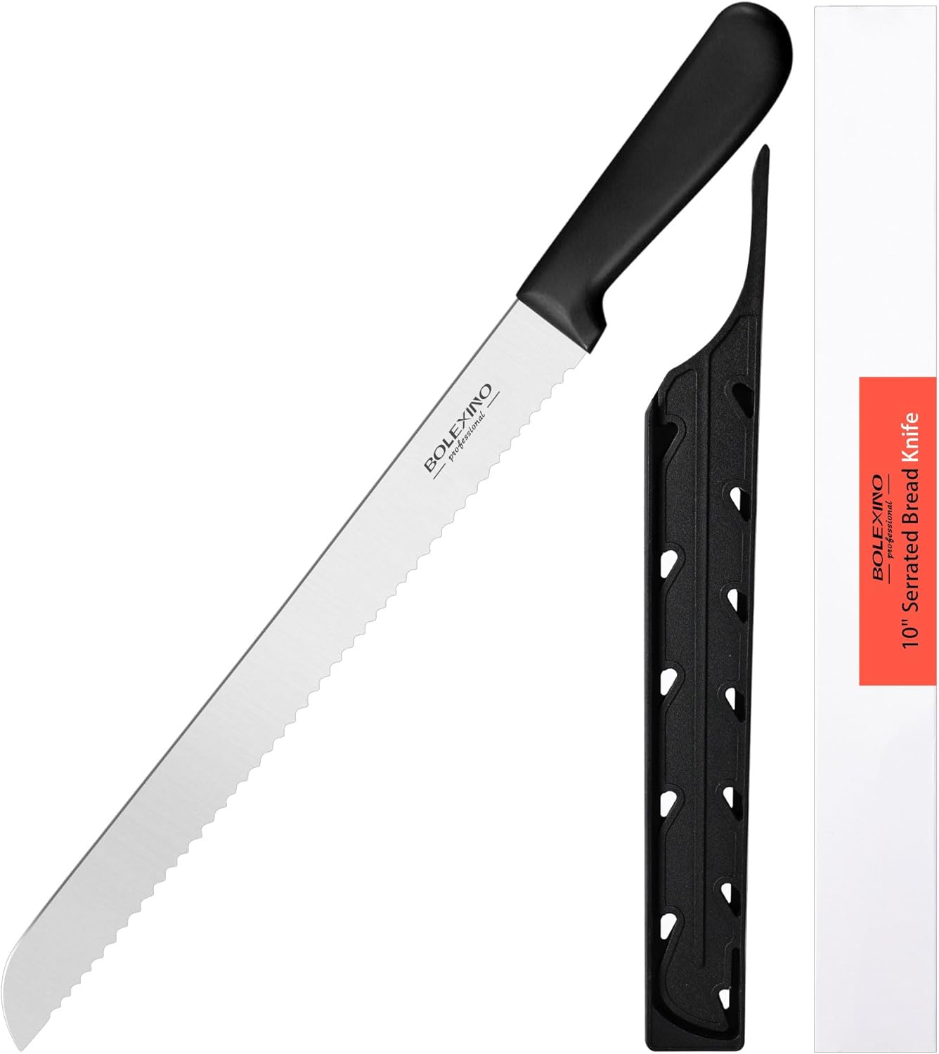 12 Inch Serrated Bread Knife for Homemade Bread, Stainless Steel Wide Wavy Edge Knife, Multi-Purpose Kitchen Knife, Efficient Cake Slicer, Ultra Sharp Baker's Knife for Cutting Crusty Breads, Cake