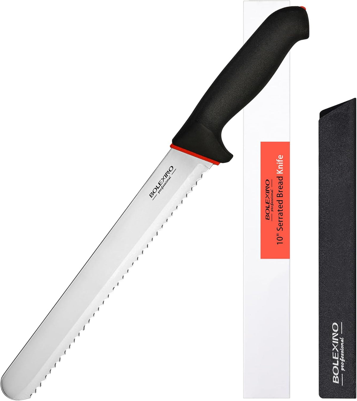 12 Inch Serrated Bread Knife for Homemade Bread, Stainless Steel Wide Wavy Edge Knife, Multi-Purpose Kitchen Knife, Efficient Cake Slicer, Ultra Sharp Baker's Knife for Cutting Crusty Breads, Cake