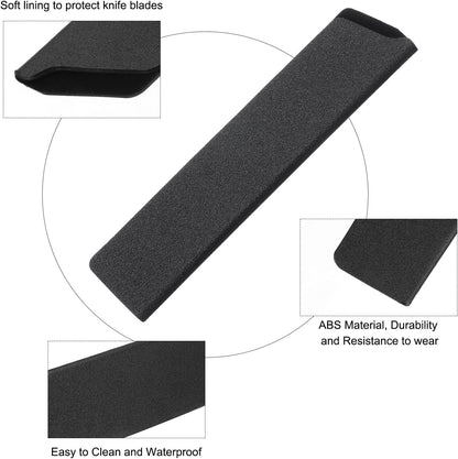 Knife Cover Sleeves, 6.5" x 1.3" ABS Knives Edge Guard Blade Protector Universal Knife Sheath for Home Kitchen, Black