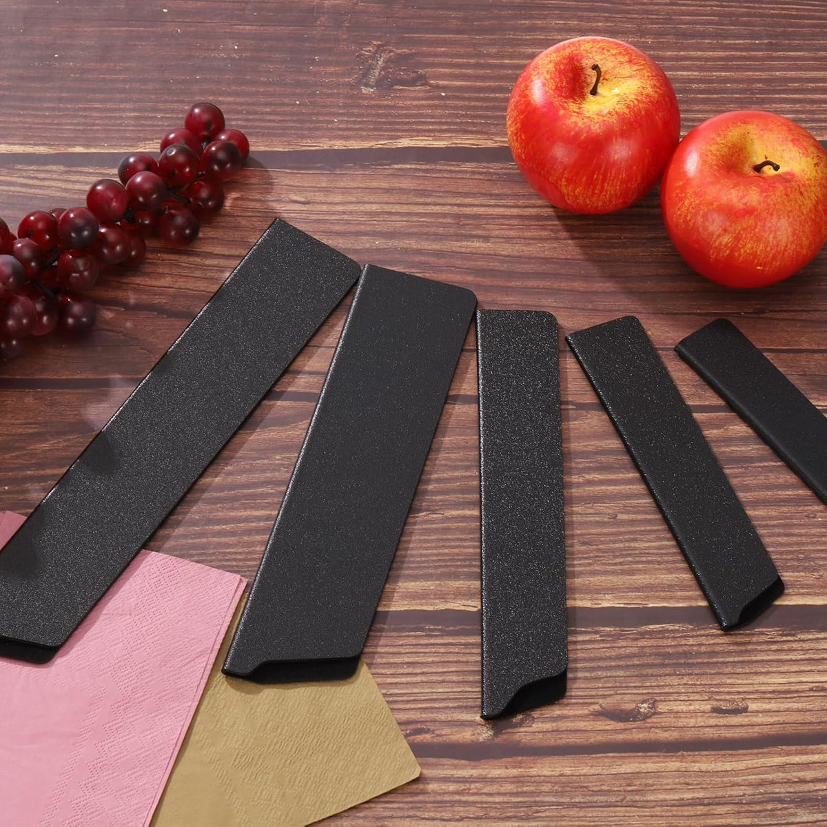Knife Cover Sleeves, 6.5" x 1.3" ABS Knives Edge Guard Blade Protector Universal Knife Sheath for Home Kitchen, Black