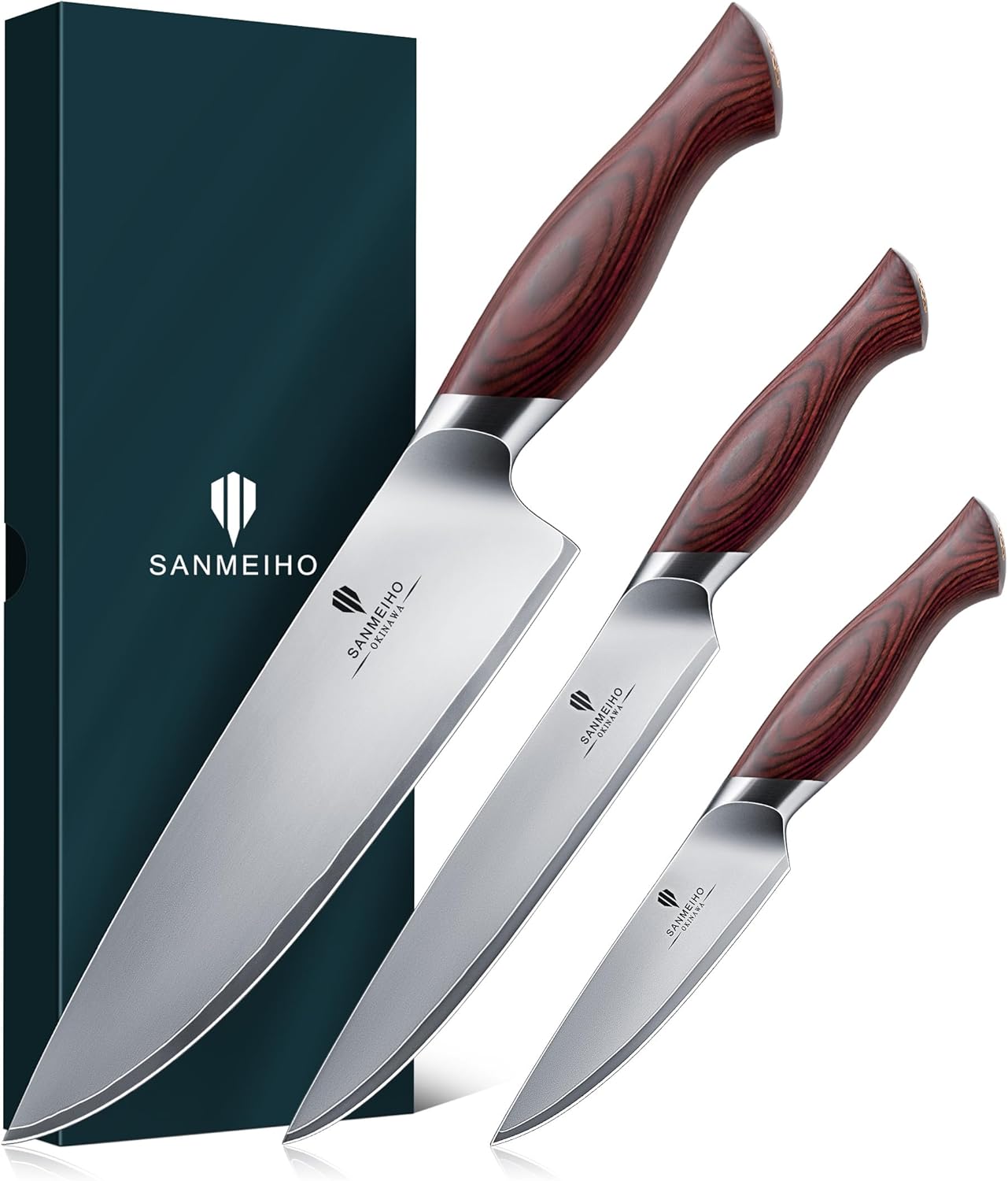 Chef Knife 8 Inch, High Carbon Japanese 10Cr15Mov Stainless Steel Kitchen Professional Cooking Knife, Ultra Sharp Japanese Knife with Ergonomic Pakkawood Handle