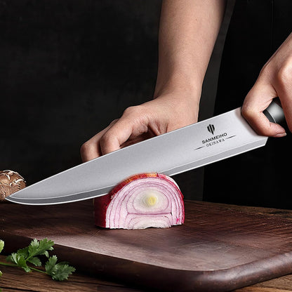 Chef Knife 8 Inch, High Carbon Japanese 10Cr15Mov Stainless Steel Kitchen Professional Cooking Knife, Ultra Sharp Japanese Knife with Ergonomic Pakkawood Handle
