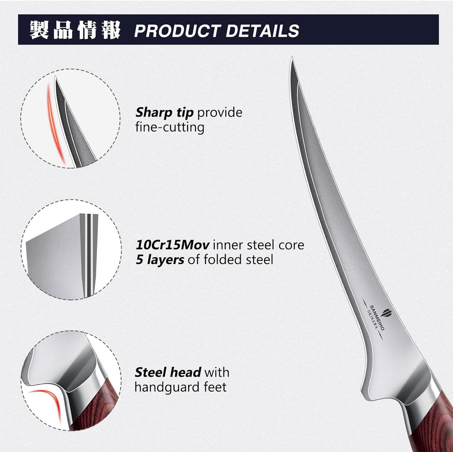 Chef Knife 8 Inch, High Carbon Japanese 10Cr15Mov Stainless Steel Kitchen Professional Cooking Knife, Ultra Sharp Japanese Knife with Ergonomic Pakkawood Handle