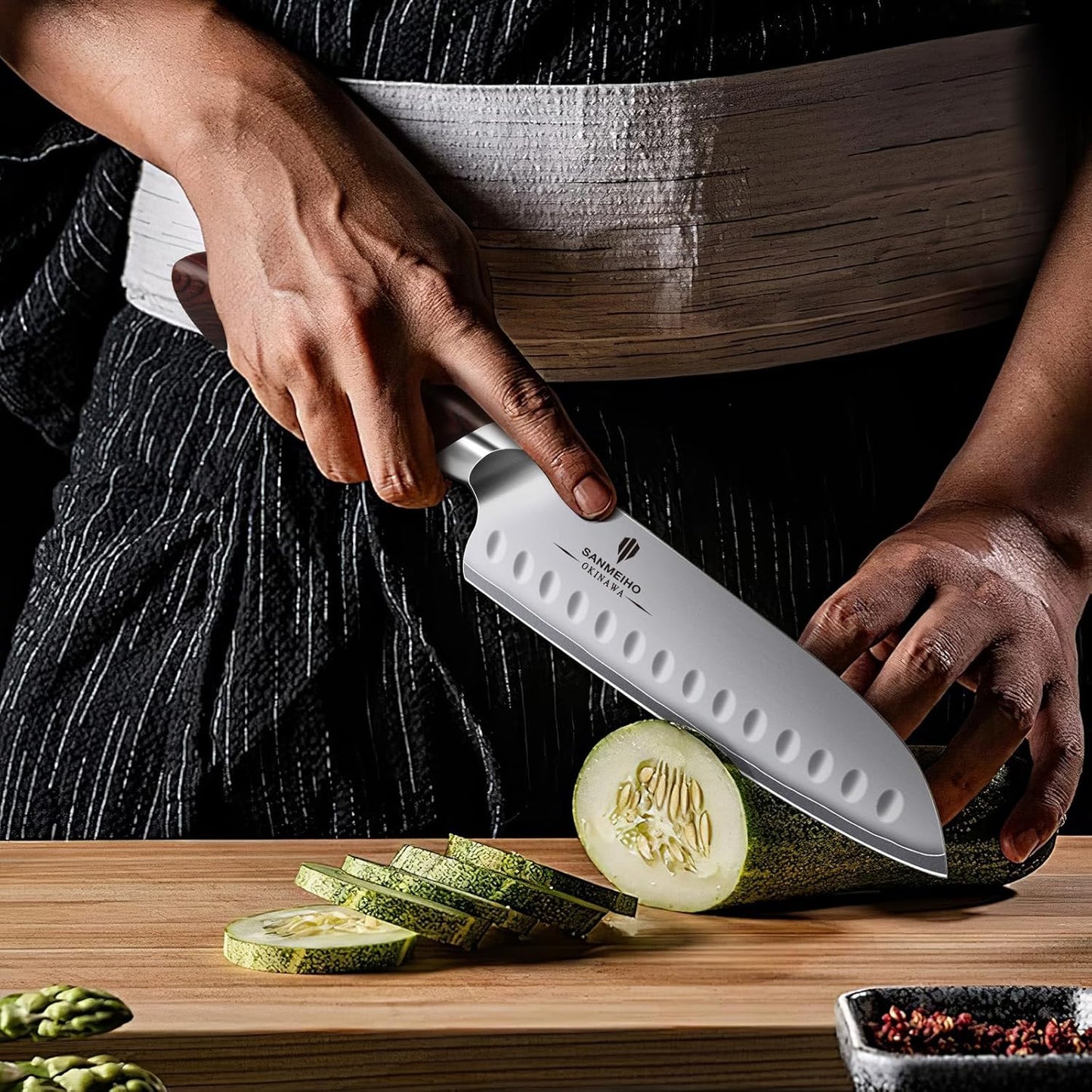 Chef Knife 8 Inch, High Carbon Japanese 10Cr15Mov Stainless Steel Kitchen Professional Cooking Knife, Ultra Sharp Japanese Knife with Ergonomic Pakkawood Handle