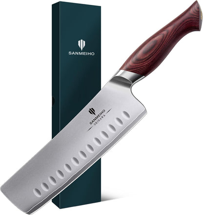 Chef Knife 8 Inch, High Carbon Japanese 10Cr15Mov Stainless Steel Kitchen Professional Cooking Knife, Ultra Sharp Japanese Knife with Ergonomic Pakkawood Handle