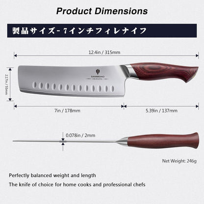 Chef Knife 8 Inch, High Carbon Japanese 10Cr15Mov Stainless Steel Kitchen Professional Cooking Knife, Ultra Sharp Japanese Knife with Ergonomic Pakkawood Handle