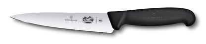 Fibrox 6 Inch Straight Edge Chef's Knife, Black | Kitchen Knife with Stainless Steel Blade, Non-Slip Handle, Dishwasher Safe