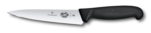 Fibrox 6 Inch Straight Edge Chef's Knife, Black | Kitchen Knife with Stainless Steel Blade, Non-Slip Handle, Dishwasher Safe