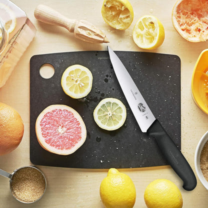 Fibrox 6 Inch Straight Edge Chef's Knife, Black | Kitchen Knife with Stainless Steel Blade, Non-Slip Handle, Dishwasher Safe