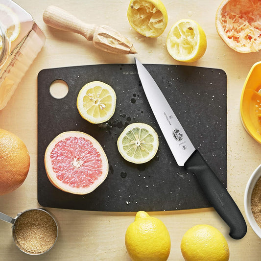 Fibrox 6 Inch Straight Edge Chef's Knife, Black | Kitchen Knife with Stainless Steel Blade, Non-Slip Handle, Dishwasher Safe