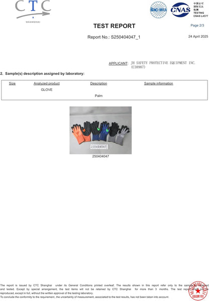 24G Ultra Thin A5 Cut Resistant Gloves, HPPE Nitrile Coated Breathable Work Gloves, Touchscreen Friendly, 3 Pairs