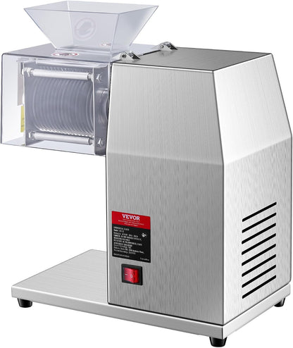 850W Meat Slicer, Commercial Meat Cutting Machine, Stainless Steel, 5 mm Thickness, Detachable Blades, Electric Food Slicer for Home Kitchen Restaurant Supermarket