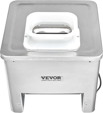850W Meat Slicer, Commercial Meat Cutting Machine, Stainless Steel, 5 mm Thickness, Detachable Blades, Electric Food Slicer for Home Kitchen Restaurant Supermarket