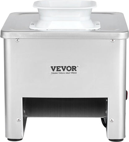 850W Meat Slicer, Commercial Meat Cutting Machine, Stainless Steel, 5 mm Thickness, Detachable Blades, Electric Food Slicer for Home Kitchen Restaurant Supermarket