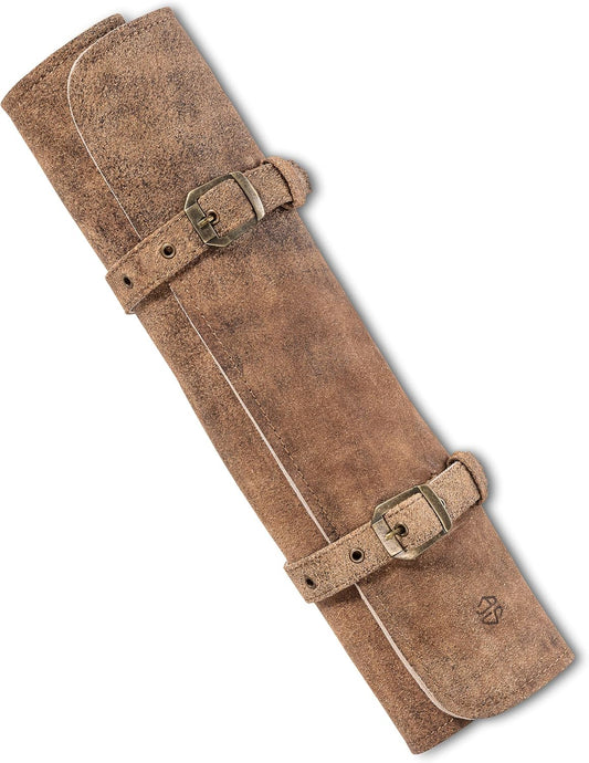 Knife Roll Bag Genuine Leather – Chef`s knife bag 7 slots – Leather Knife Case Sam