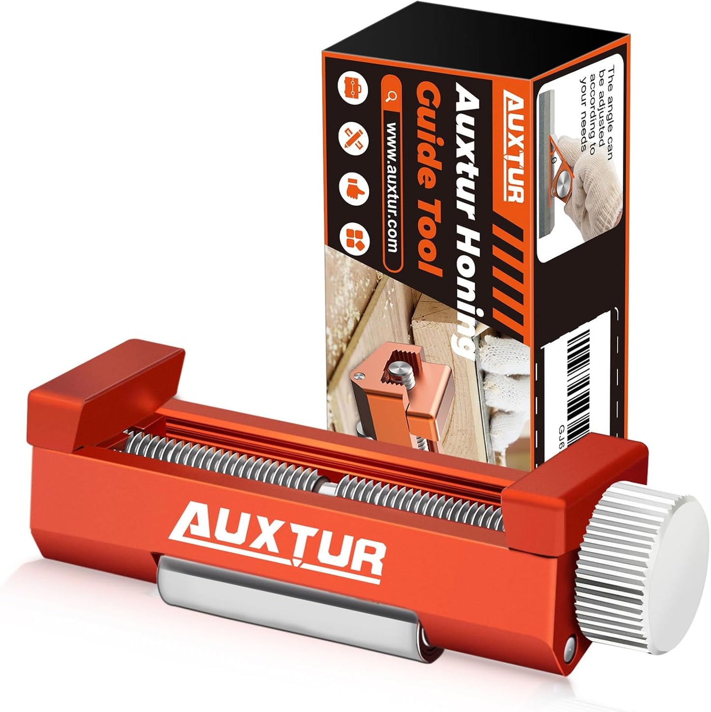 chisel sharpening jig with Honing Guide Tool Set for Woodworking,Flattening Stone,Complete Sharpening System Woodworking Tools for Chisel Sharpening and Plane Restoration(guide+stone)