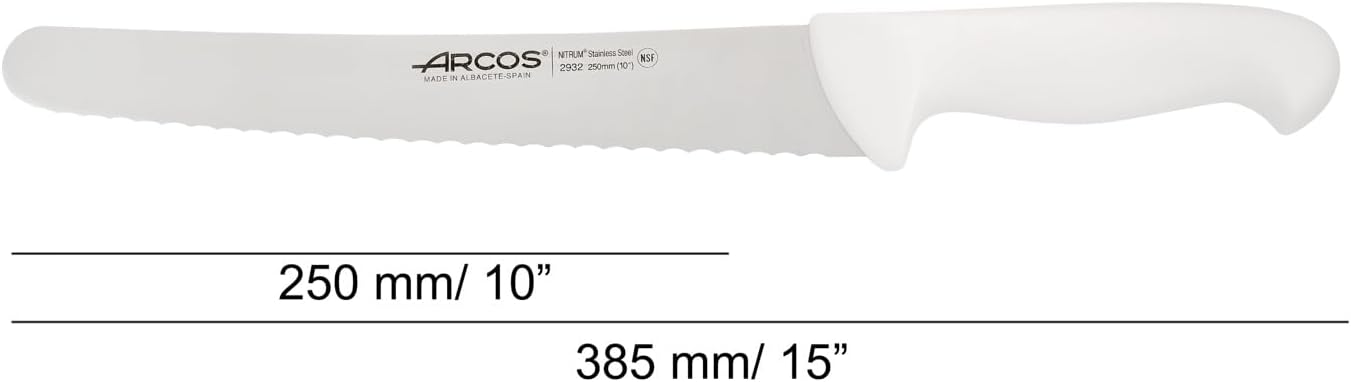 Pastry Knife/Cake Knife 10 Inches Nitrum Stainless Steel and 250 mm blade. Cut, section, and slice bases for cakes Ergonomic Polypropylene Handle. Series 2900. Color Black
