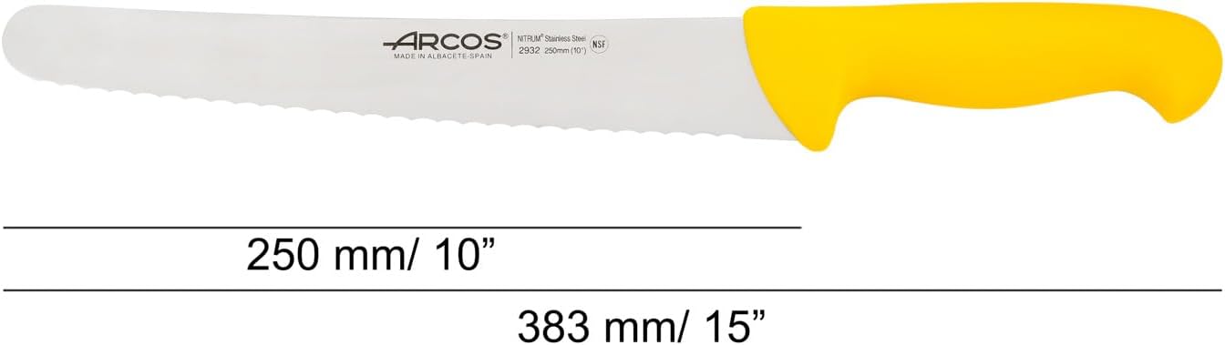 Pastry Knife/Cake Knife 10 Inches Nitrum Stainless Steel and 250 mm blade. Cut, section, and slice bases for cakes Ergonomic Polypropylene Handle. Series 2900. Color Black